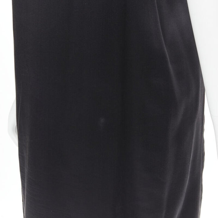 LANVIN Alber Elbaz 2013 nude illusion crystal necklace silk dress M