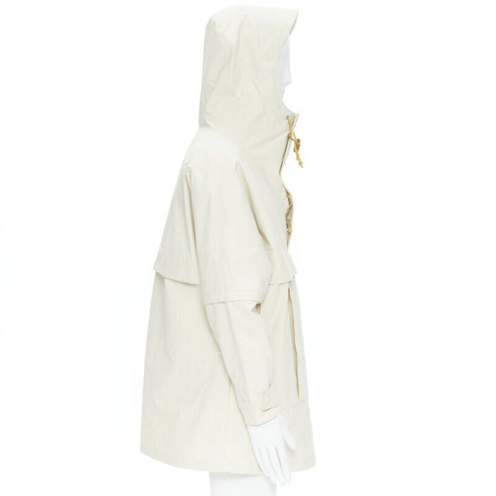 GUCCI NORTH FACE light beige nylon windbreaker anorak pullover jacket S