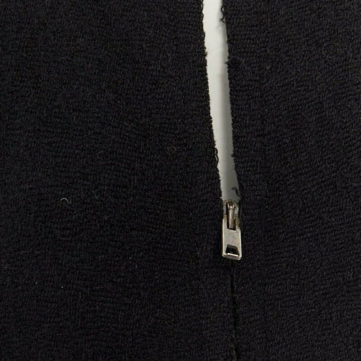 runway ISABEL MARANT Jeams leather sleeve wool zip up baseball bomber jacket S