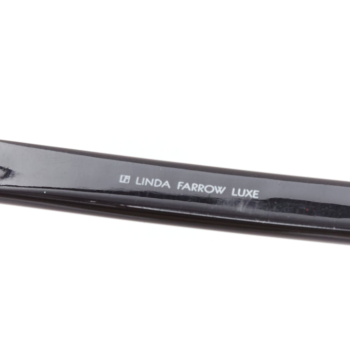 LINDA FARROW LFL671 Cat No.3 black round oversized bug eye sunglasses