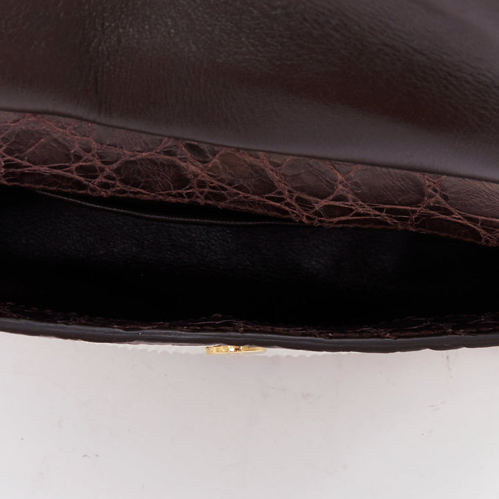 DOLCE GABBANA Miss Sicily brown white mixed scaled leather crossbody bag