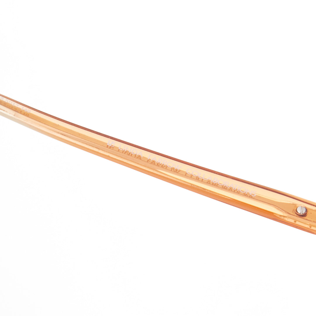 THE ROW Linda Farrow brown ombre acetate pink lens oversized sunglasses