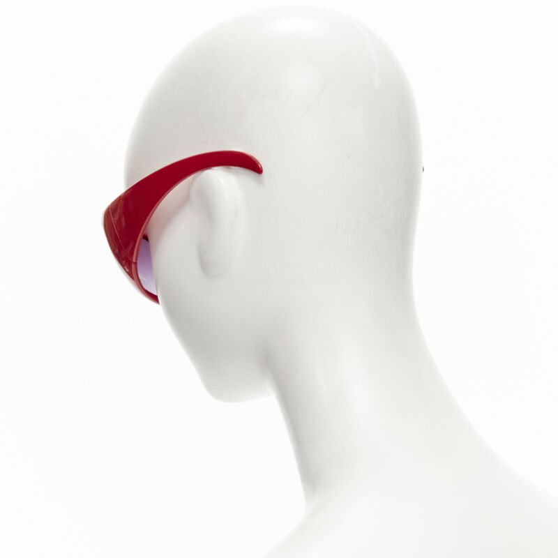 rare BERNARD WILLHELM LINDA FARROW PW003 red mould nose masked sunglasses