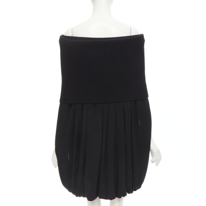 BURBERRY Riccardo Tisci Runway ribbed knit foldover cocoon bubble dress UK6 XS