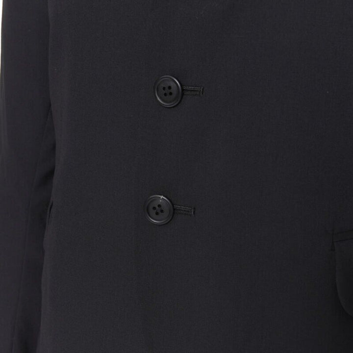 NEMETH Christopher Nemeth black wool exposed lining layered blazer jacket S