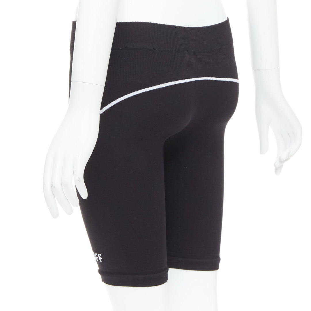 OFF WHITE Athleisure Virgil Abloh eco friendly black cyclist shorts M