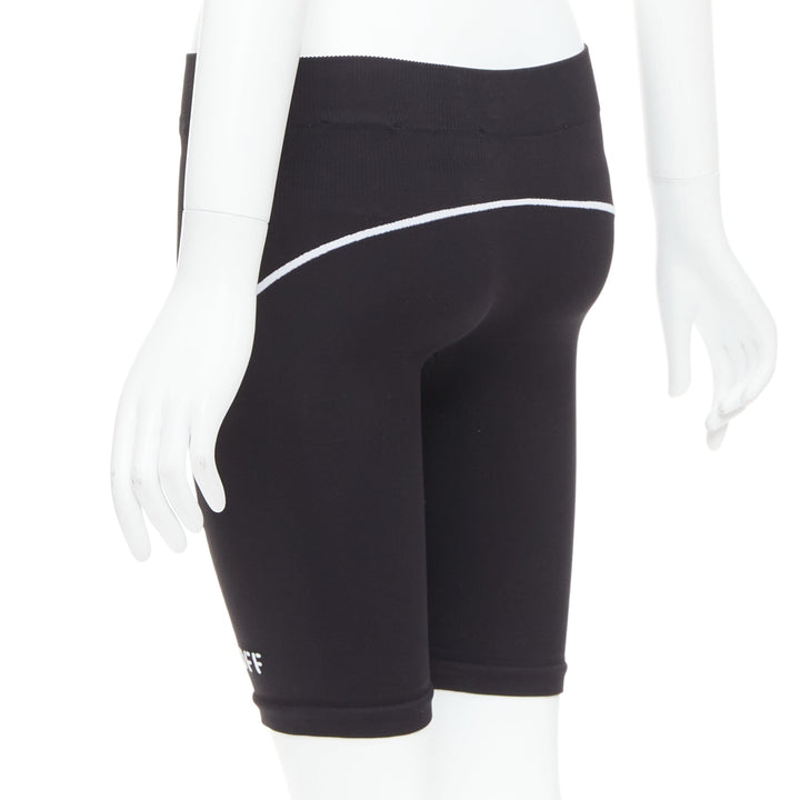 OFF WHITE Athleisure Virgil Abloh eco friendly black cyclist shorts M