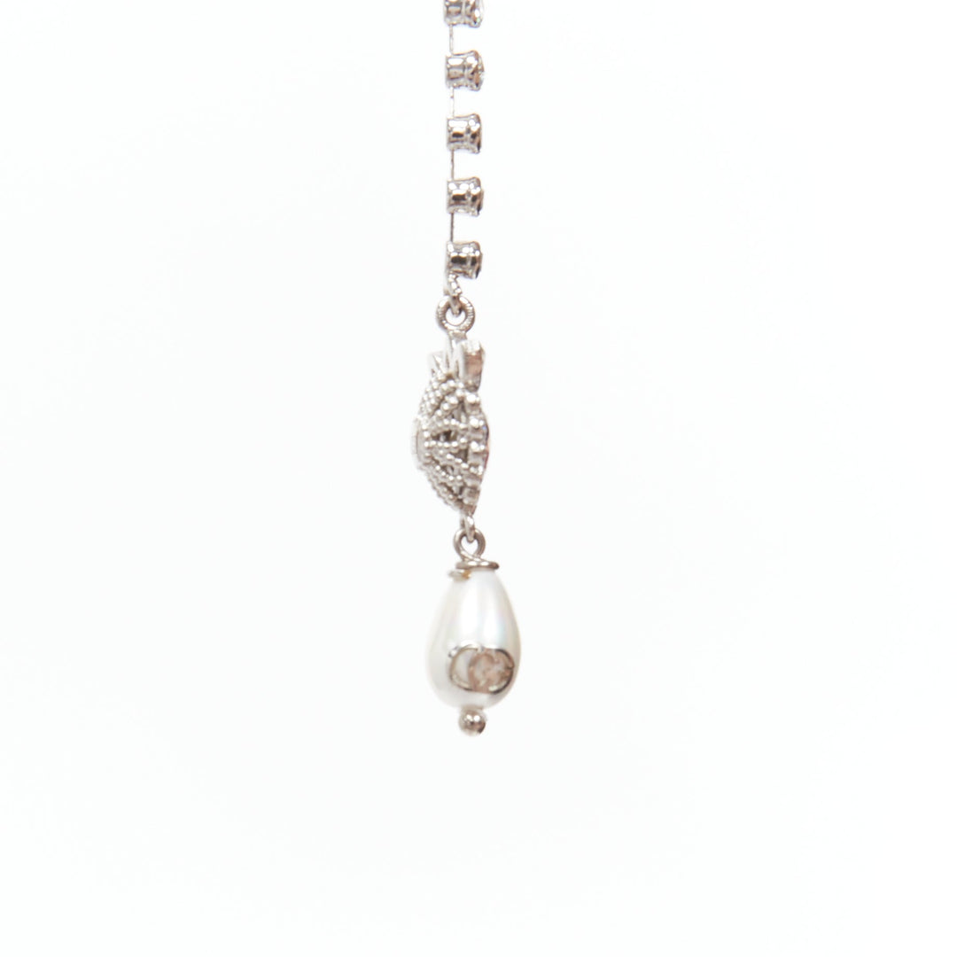 GUCCI Alessandro Michele pink heart crystal GG logo pearl charm hairband