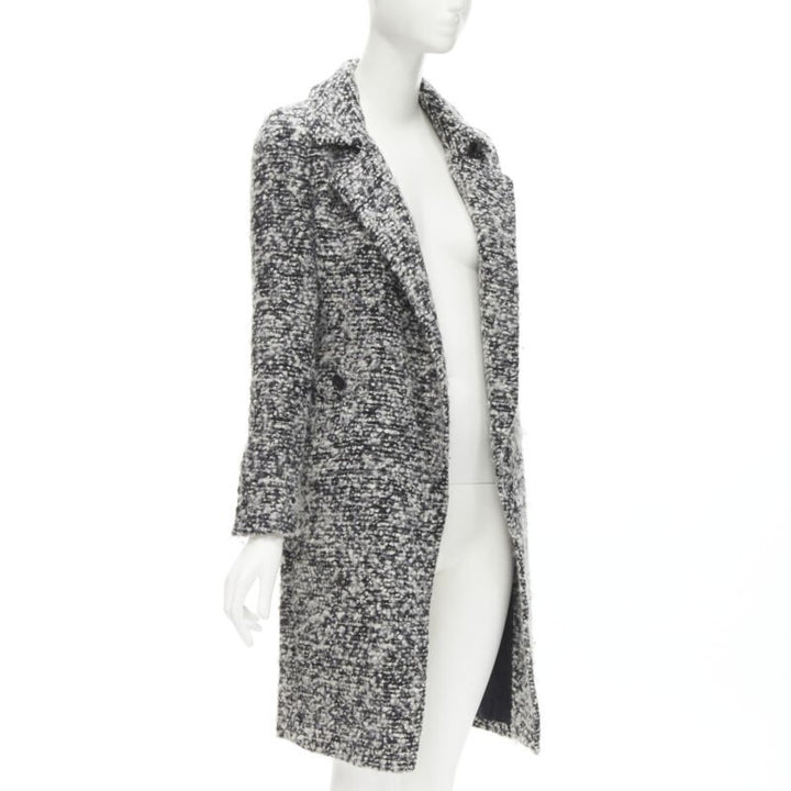 DIOR HOMME AW 2009 Hedi Slimane grey wool boucle coat XXS JP38