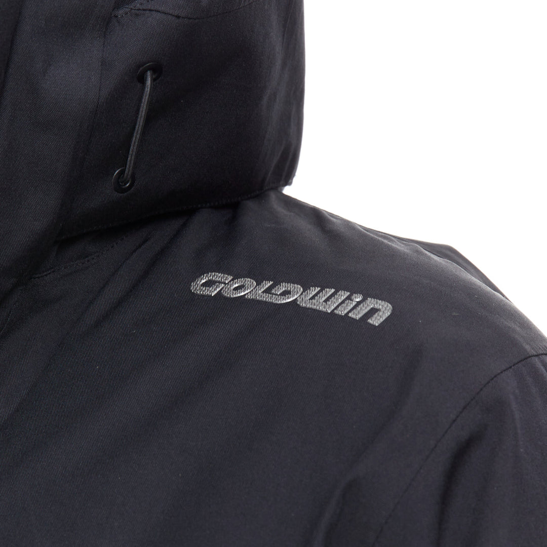 GOLDWIN black goretex padded logo zip pockets ski jacket M