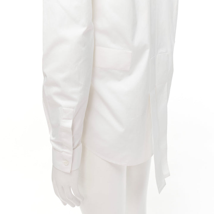 GIVENCHY Riccardo Tisci white cotton band applique shirt EU39 M