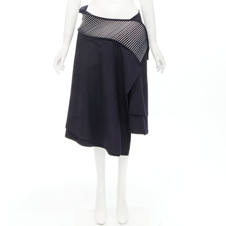 rare JUNYA WATANABE Vintage 1998 Runway silver architectural metal midi skirt