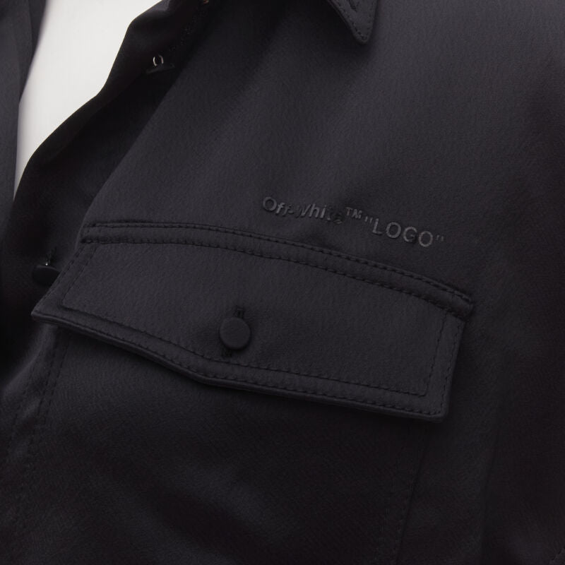 OFF WHITE C/O VIRGIL ABLOH black logo mechanic pocket boxy romper IT40 S