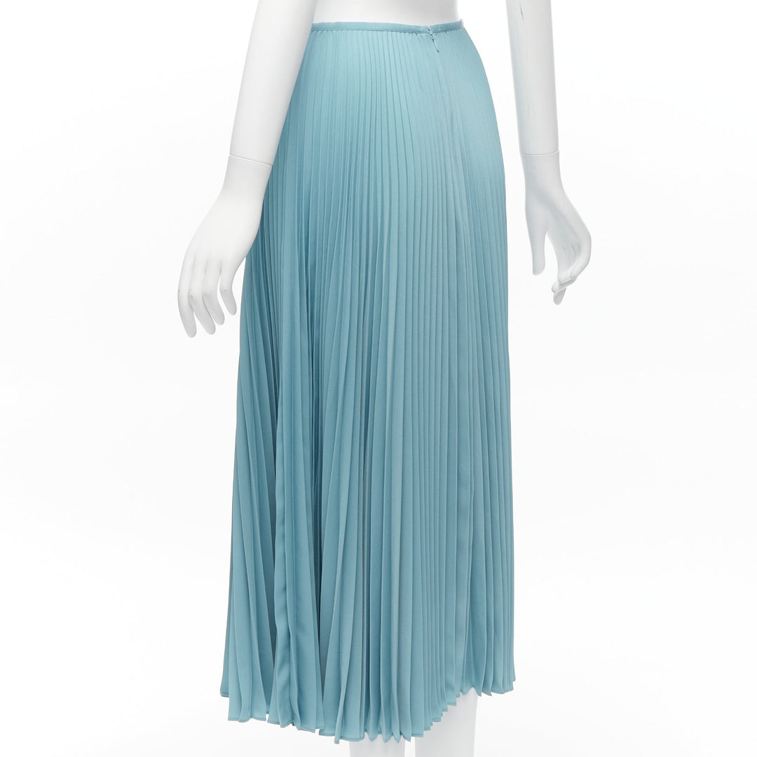 JOSEPH Abbot blue accordion pleats center seam round table skirt FR34 XS