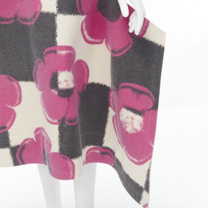 rare COMME DES GARCONS 2012 Runway 2D Flat Packed Doll floral checkered set XS