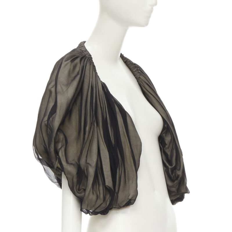 COMME DES GARCONS 1993 Vintage black voluminous shrug Cindy Sherman