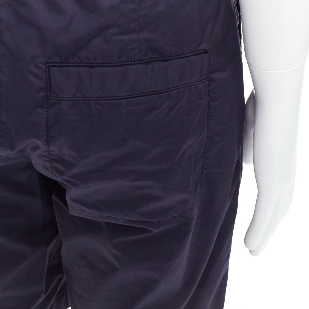 BOTTEGA VENETA navy washed cotton pocketed casual shorts IT46 S