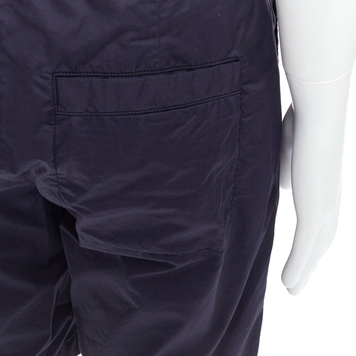BOTTEGA VENETA navy washed cotton pocketed casual shorts IT46 S