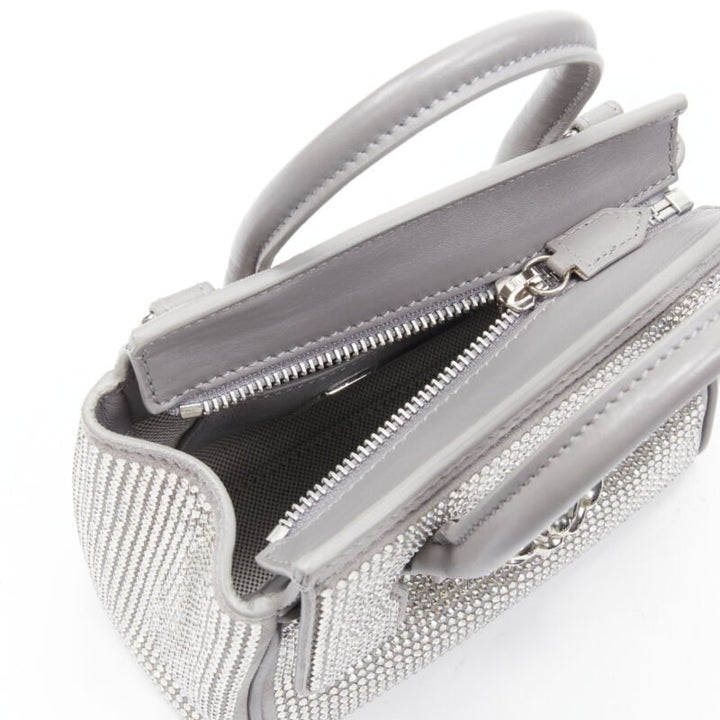 VERSACE Palazzo Empire Mini Limited Edition grey crystal crossbody bag