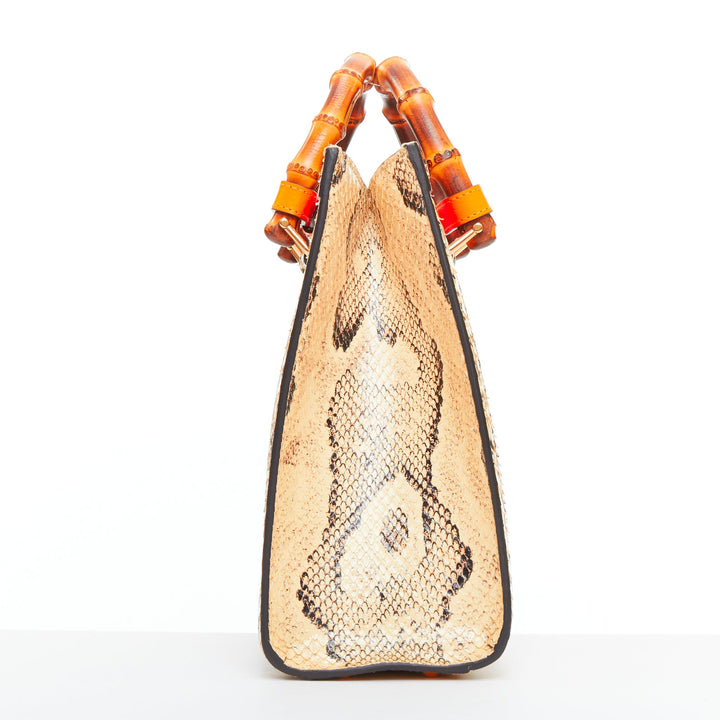 GUCCI Diana NM Small bamboo handle scaled leather crossbody bag