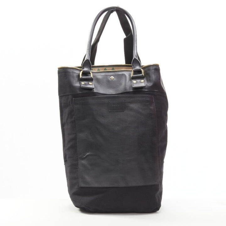 rare SACAI PENDLETON aztec ethnic print brown leather foldover tote bag