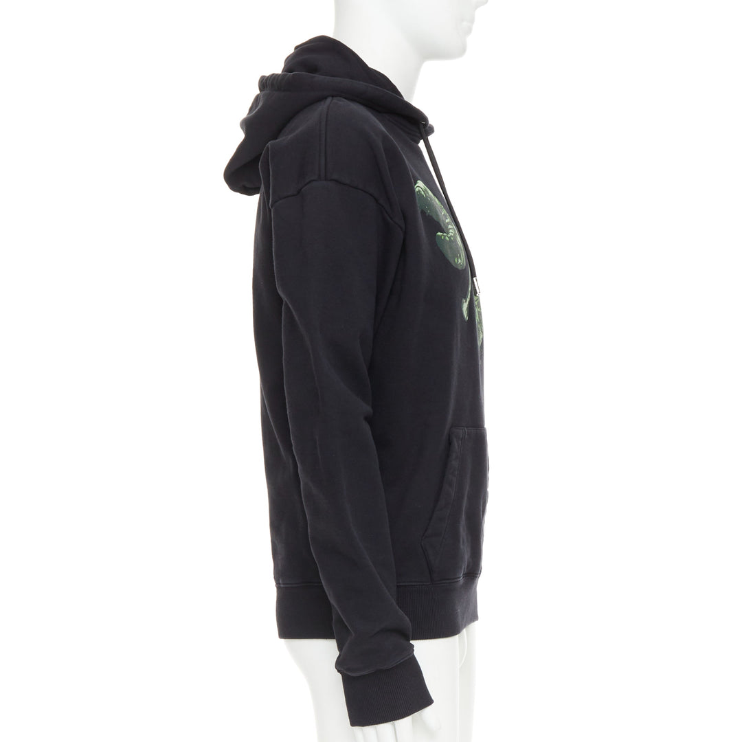 DIOR HOMME Cactus Jack black green cotton graphic logo print hoodie XXS
