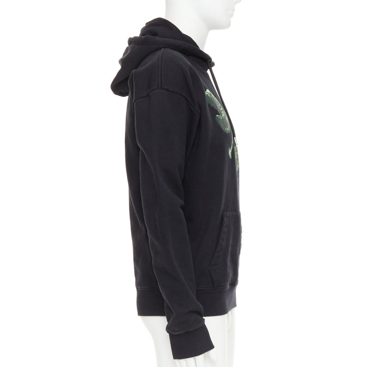 DIOR HOMME Cactus Jack black green cotton graphic logo print hoodie XXS
