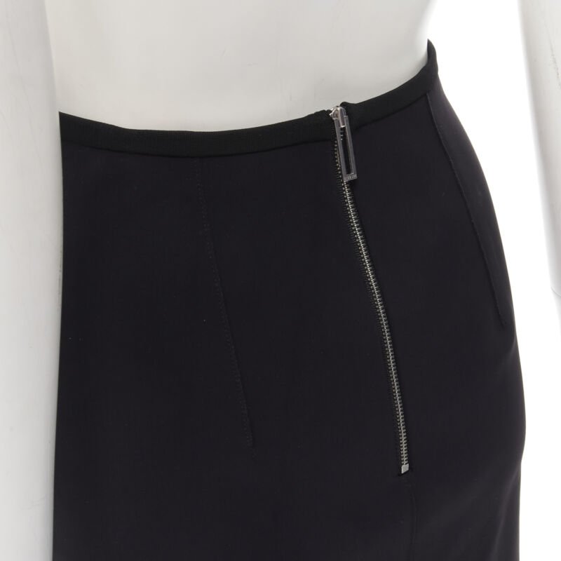 DION LEE laser cut perforated fringe midi skirt S