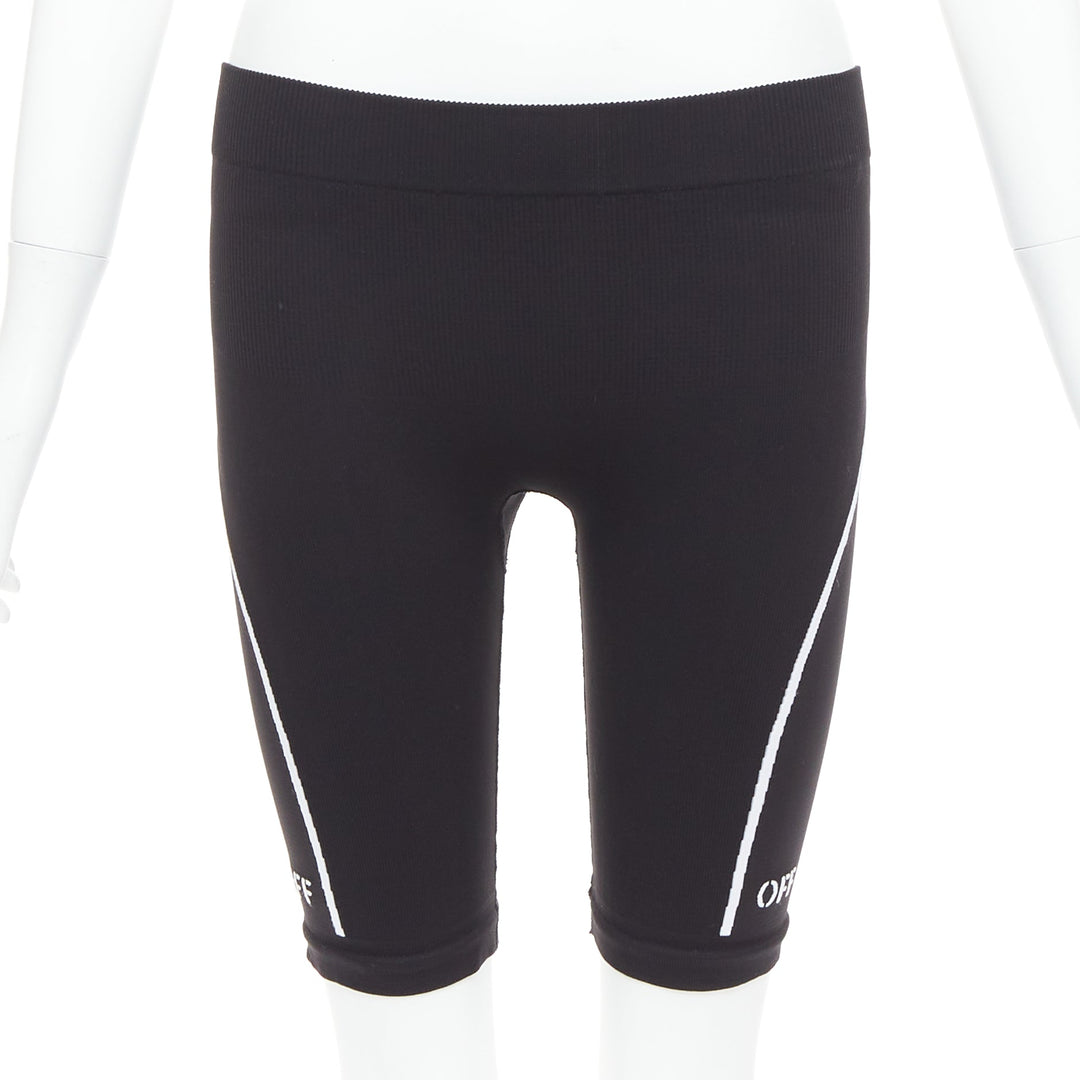 OFF WHITE Athleisure Virgil Abloh eco friendly black cyclist shorts M