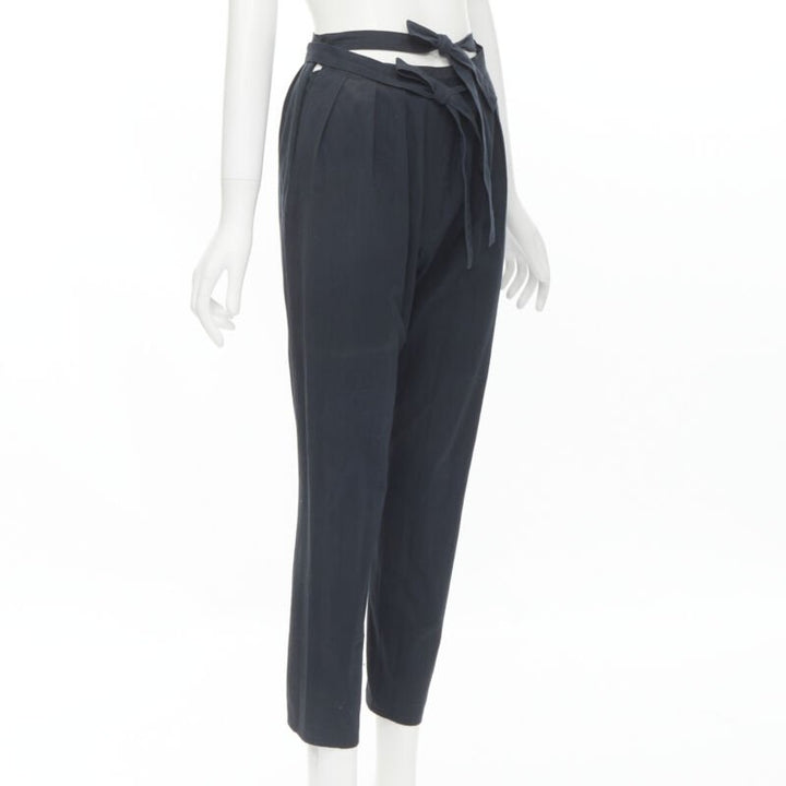 COMME DES GARCONS Vintage 1980s double bow tie waist slim leg pants S