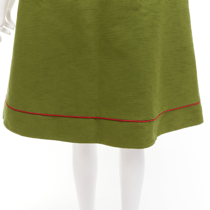 rare CHRISTIAN DIOR John Galliano 1999 Mao Communist green skirt suit FR36/38