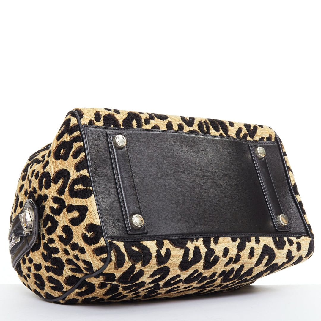 LOUIS VUITTON 2012 Stephen Sprouse Speedy 30 leopard jacquard canvas leather bag
