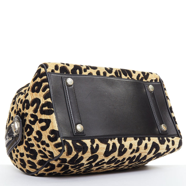 LOUIS VUITTON 2012 Stephen Sprouse Speedy 30 leopard jacquard canvas leather bag