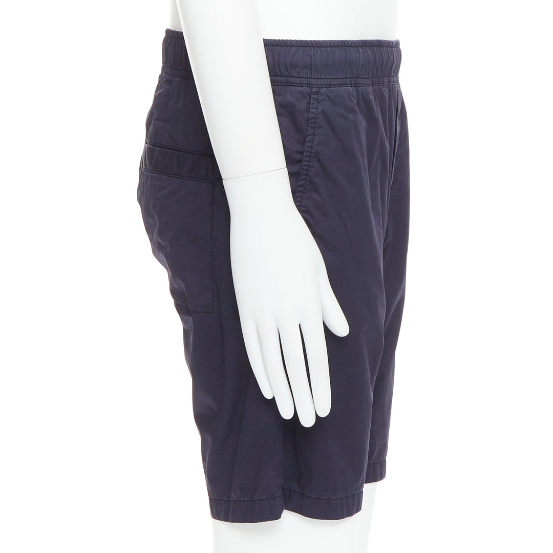 BOTTEGA VENETA navy washed cotton pocketed casual shorts IT46 S