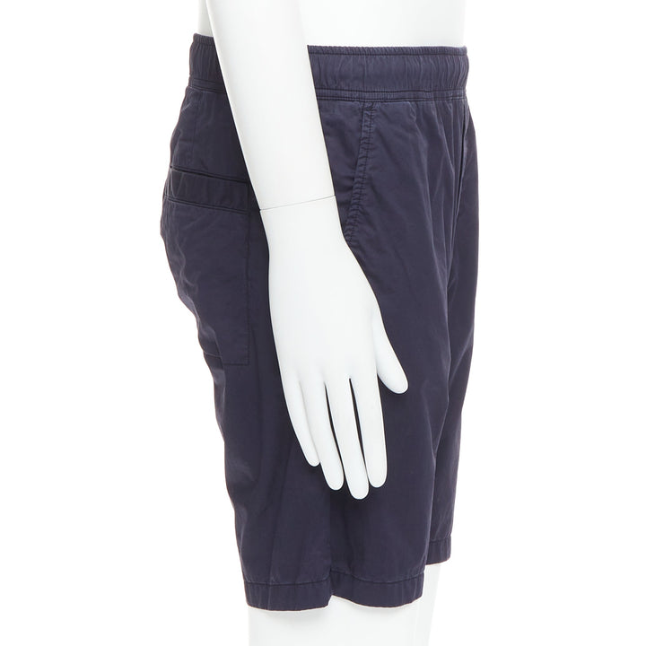 BOTTEGA VENETA navy washed cotton pocketed casual shorts IT46 S