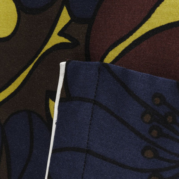 MARNI floral print wool silk crepe patch pocket boxy A-line dress IT38 XS