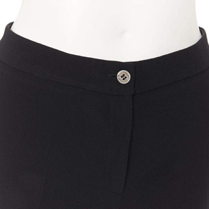 MICHAEL KORS COLLECTION virgin wool black slim leg work trousers pants US2 26"