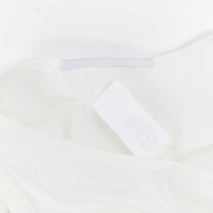 ROSETTA GETTY white cotton gold harware tie side high low casual dress XS