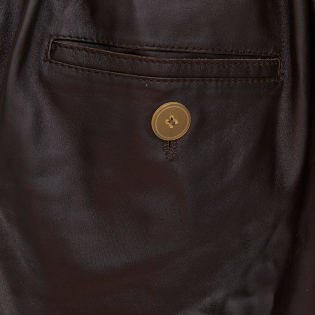 FORTE FORTE Parrrs chocolate brown leather paperbag waist shorts Sz.1 S