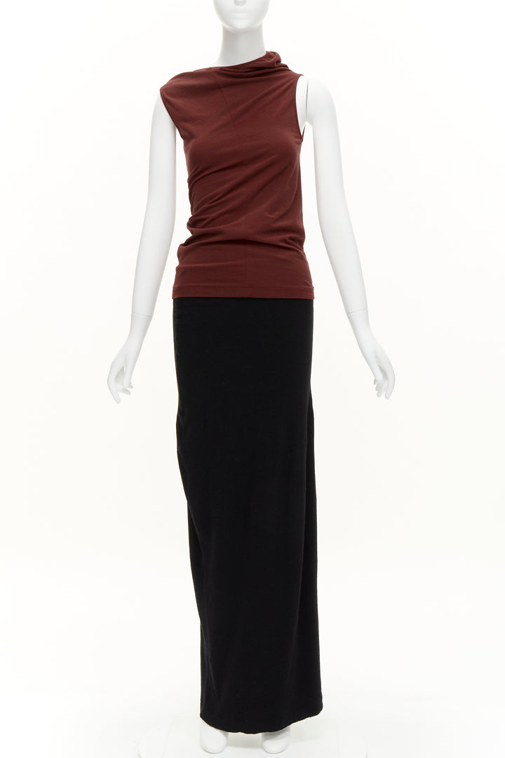 COMME DES GARCONS Vintage 1997 Lumps & Bumps red asymmetric top black skirt M