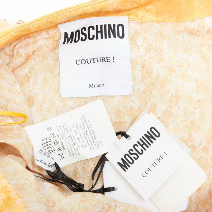 rare MOSCHINO Jeremy Scott Diner Group Duchesse sequins hamburger skirt IT38 XS