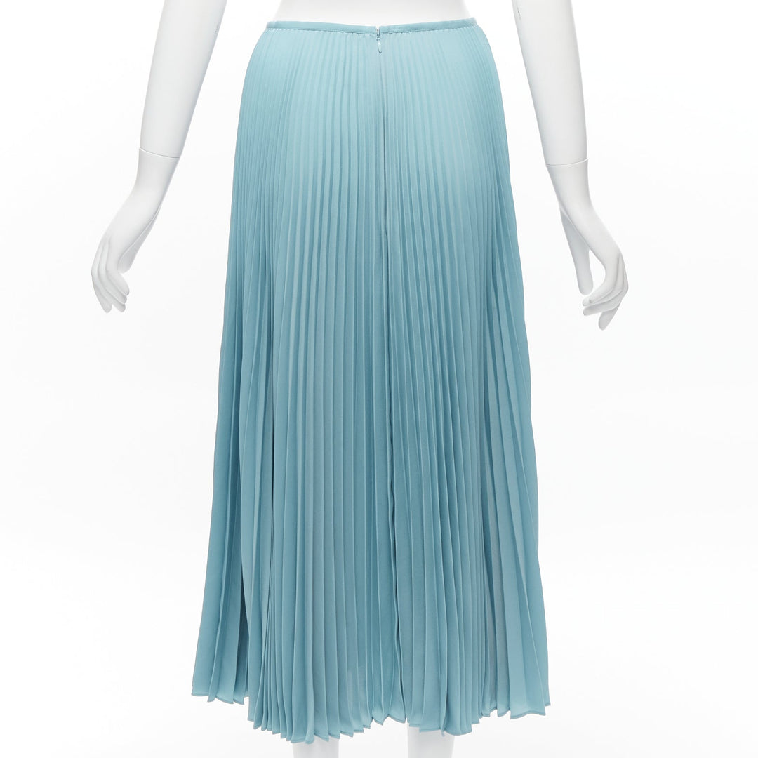 JOSEPH Abbot blue accordion pleats center seam round table skirt FR34 XS