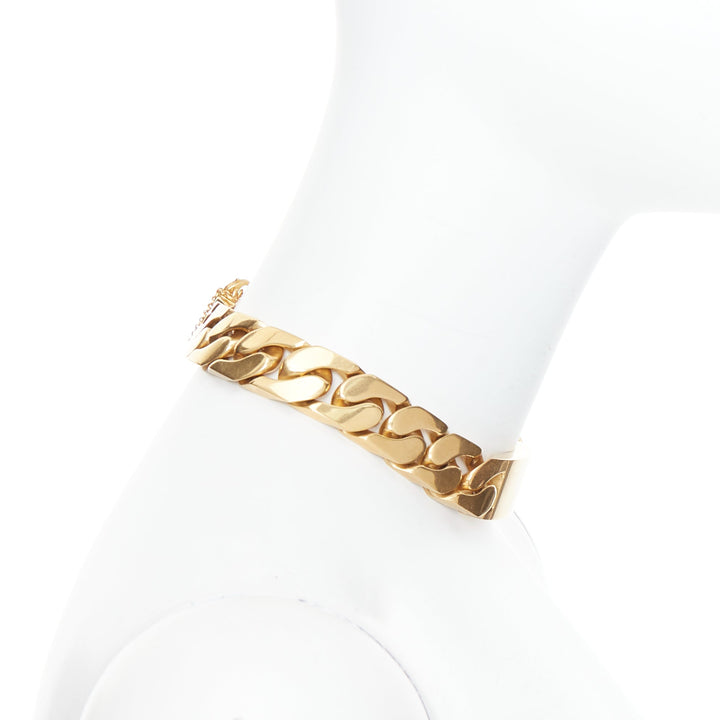 rare OLD CELINE Phoebe Philo gold tone ID plate chunky choker necklace