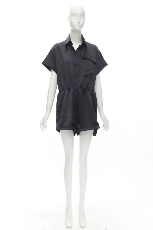 OFF WHITE C/O VIRGIL ABLOH black logo mechanic pocket boxy romper IT40 S