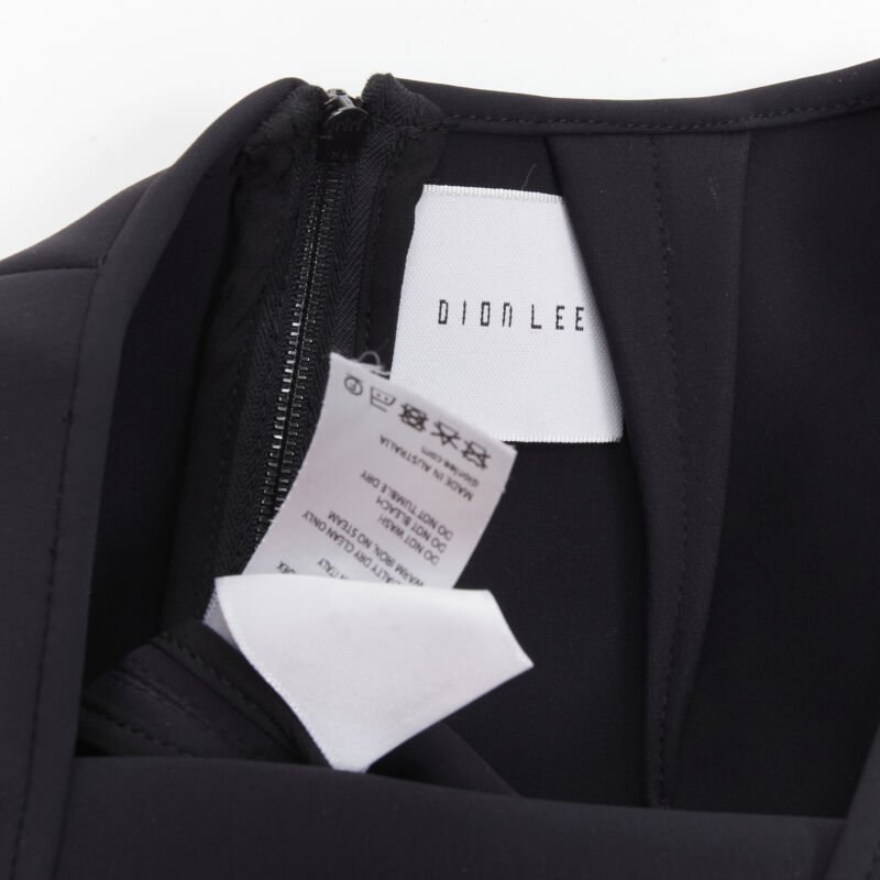 DION LEE black cut out braid knot detail pencil skirt AUS8 US4 S