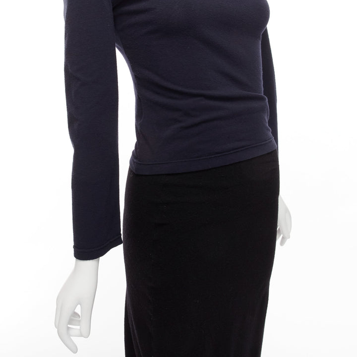 COMME DES GARCONS 1997 Lumps Bumps black padded irregular top gathered skirt M