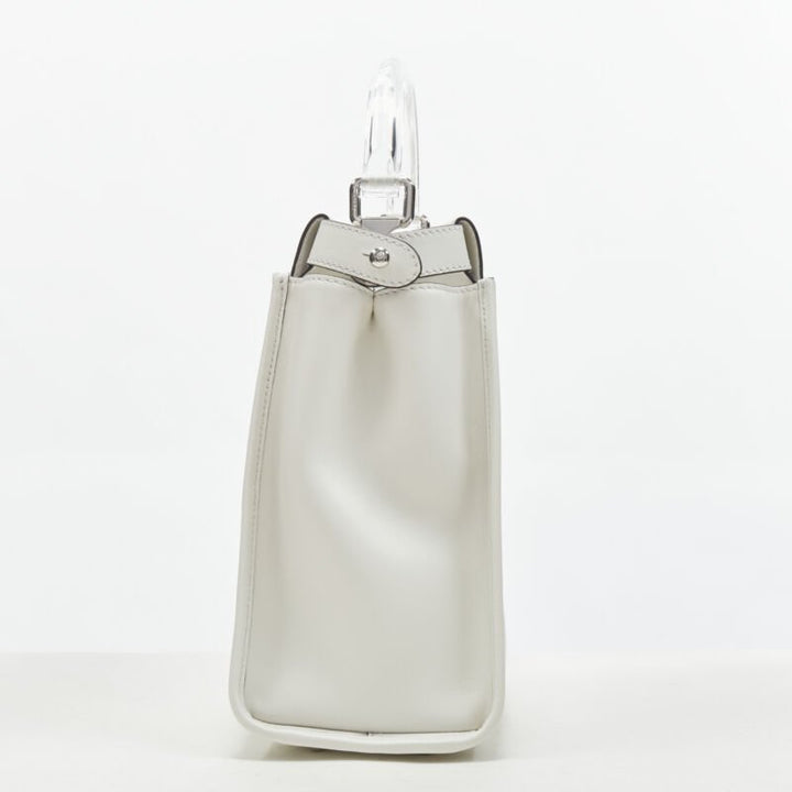 rare FENDI 2019 Limited Peekaboo FF Zucca clear PVC monogram perspex handle bag