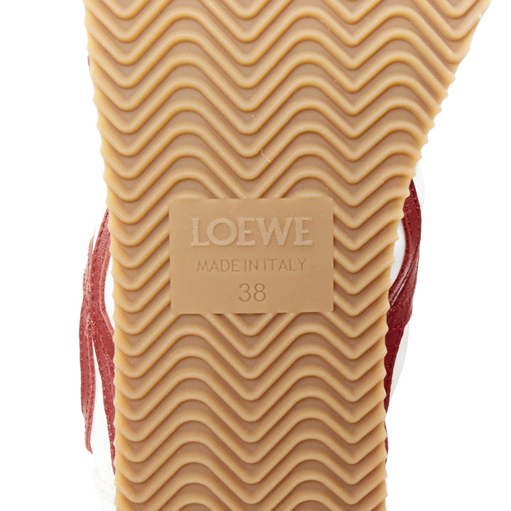 LOEWE Ballet Runner 2.0 red blue leather gumsole tennis flat sneakers EU38