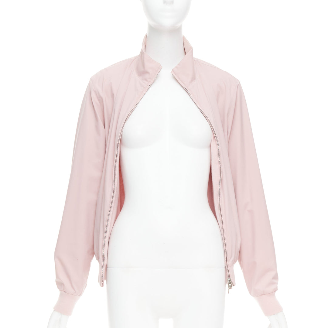 LORO PIANA Green Storm System Windjersey pink reversible bomber M