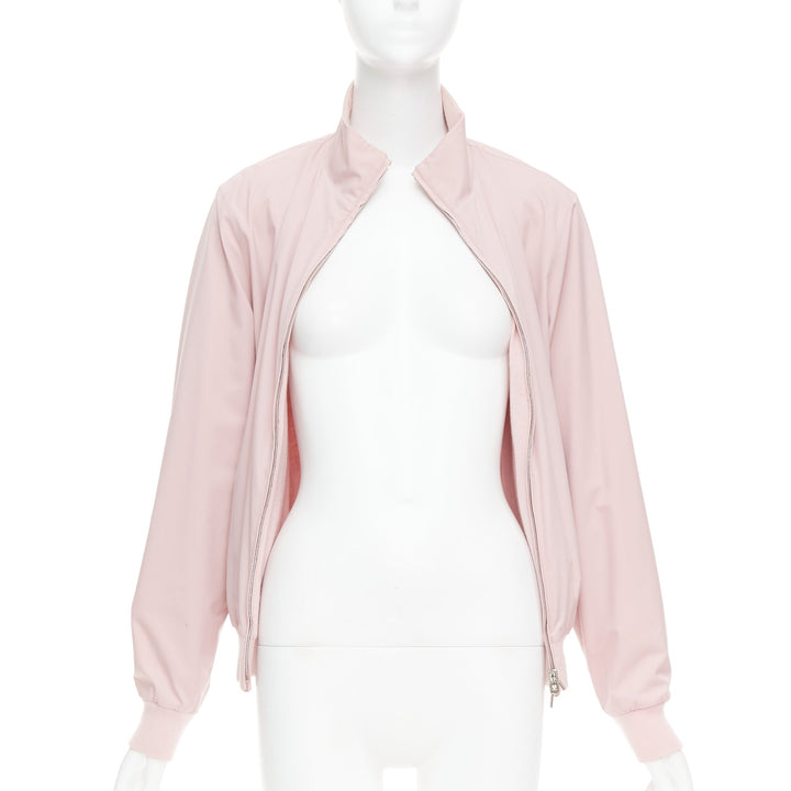 LORO PIANA Green Storm System Windjersey pink reversible bomber M